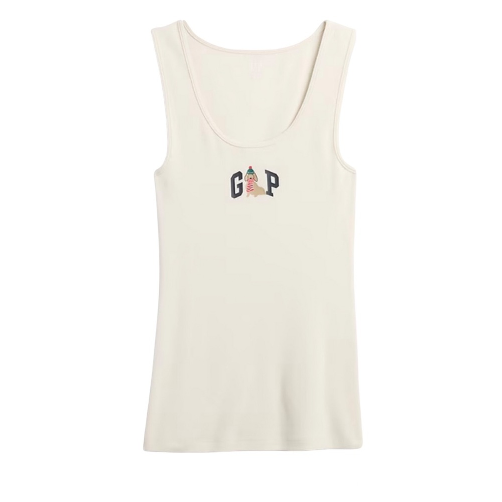 VIRAL NWT Gap Dachshund PJ Women’s Ribbed Tank Sleep Shirt Christmas Pajamas - Picture 3 of 3